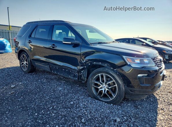 1FM5K8GTXKGA53924 2019 FORD EXPLORER Black Front right
