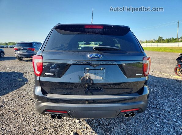 1FM5K8GTXKGA53924 2019 FORD EXPLORER Black Rear view