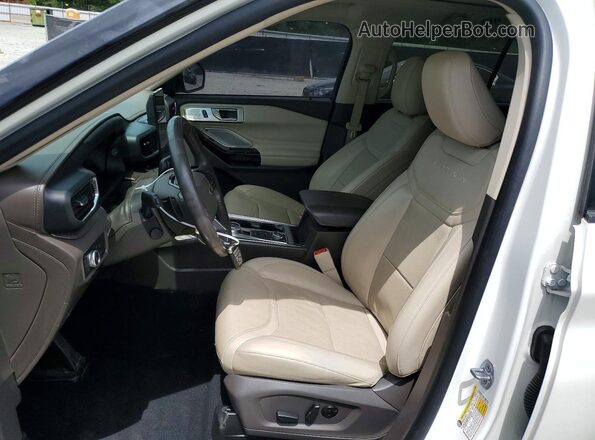 1FM5K8HC3MGC07410 2021 FORD EXPLORER White Widok wnętrza z przodu