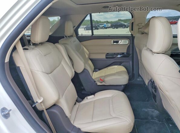 1FM5K8HC3MGC07410 2021 FORD EXPLORER White Widok wnętrza z tyłu