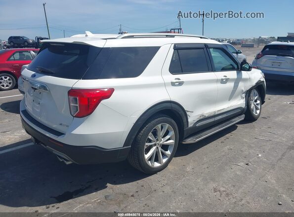 1FM5K8HC6MGA22493 2021 FORD EXPLORER White Trasero derecho