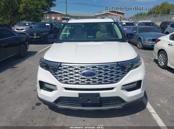 1FM5K8HC6MGA22493 2021 FORD EXPLORER White Vista del cuadro de instrumentos