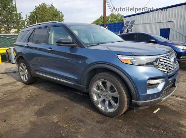 1FM5K8HC8LGC27652 2020 FORD EXPLORER Blue Delantero derecho