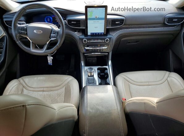 1FM5K8HC8LGC27652 2020 FORD EXPLORER Blue Vista del salpicadero
