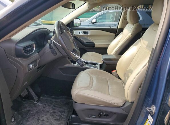 1FM5K8HC8LGC27652 2020 FORD EXPLORER Blue Vista interior delantera