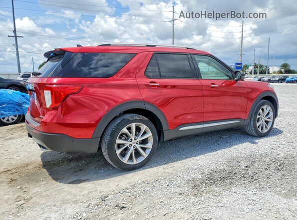 1FM5K8HC8MGC16040 2021 FORD EXPLORER Red Trasero derecho