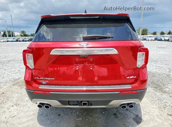 1FM5K8HC8MGC16040 2021 FORD EXPLORER Red Vista trasera