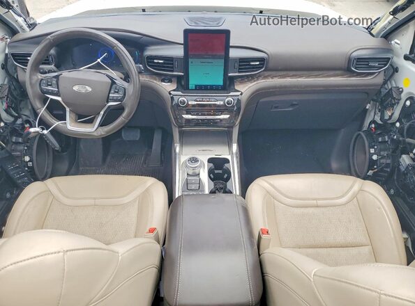 1FM5K8HC9MGC09565 2021 FORD EXPLORER White Առջևի վահանակի տեսք