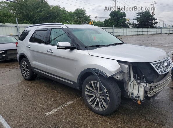 1FM5K8HT0GGB60437 2016 FORD EXPLORER Серебряный Передняя правая четверть