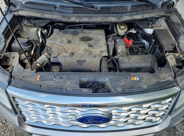 1FM5K8HT0HGA26500 2017 FORD EXPLORER Silver Engine compartment view