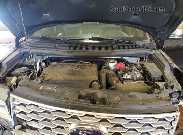 1FM5K8HT0JGC01429 2018 FORD EXPLORER Black Engine compartment view