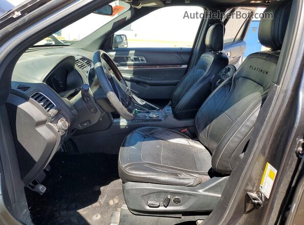 1FM5K8HT0JGC72761 2018 FORD EXPLORER Charcoal Вид салону спереду