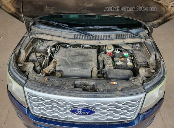 1FM5K8HT1GGD28957 2016 FORD EXPLORER Blue Widok komory silnika