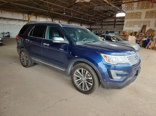 1FM5K8HT1GGD28957 2016 FORD EXPLORER Blue Przód prawy