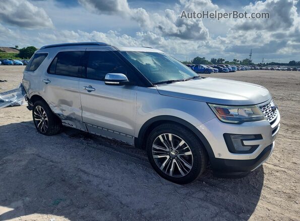 1FM5K8HT1HGA20432 2017 FORD EXPLORER Silver Передня права чверть