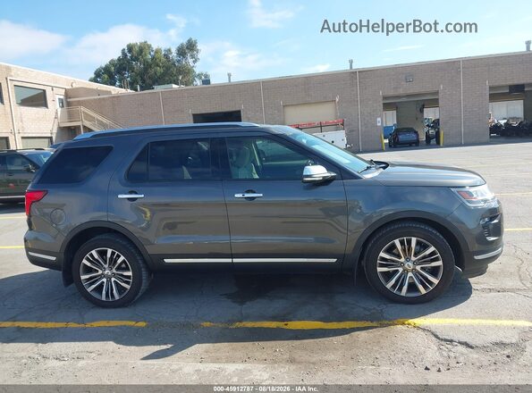 1FM5K8HT1KGA57715 2019 FORD EXPLORER Gray Rear interior view