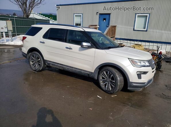 1FM5K8HT2JGC21388 2018 FORD EXPLORER White Передня права чверть