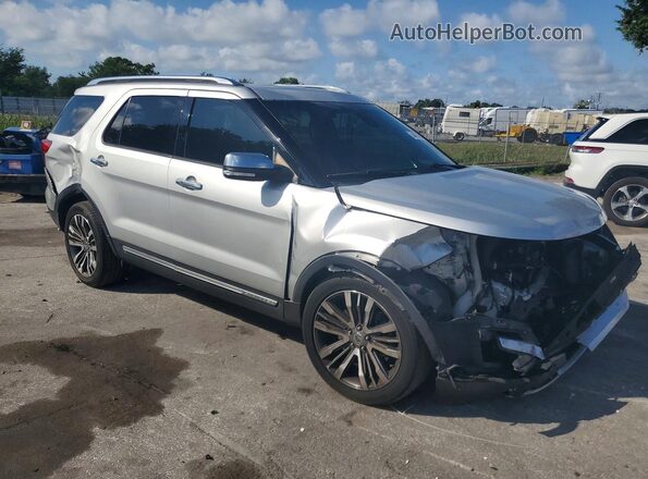 1FM5K8HT3GGC01823 2016 FORD EXPLORER Серебряный Передняя правая четверть