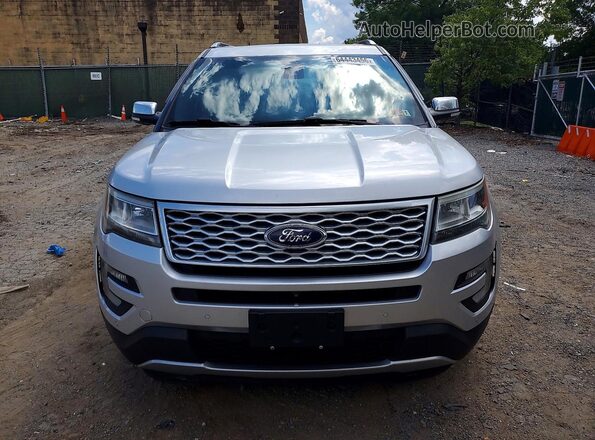 1FM5K8HT3GGD34033 2016 FORD EXPLORER Silver Front view