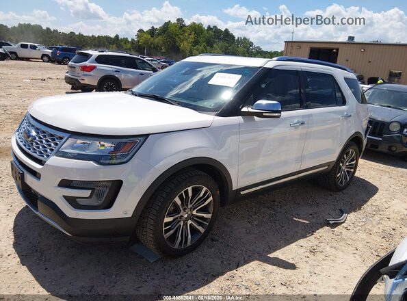 1FM5K8HT3HGB07653 2017 FORD EXPLORER White Przód lewy