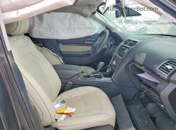 1FM5K8HT3HGD21011 2017 FORD EXPLORER Серый Вид салона спереди