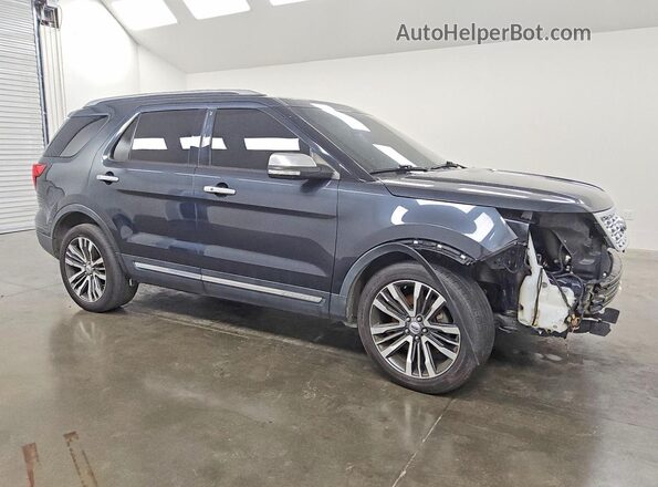 1FM5K8HT4HGA61895 2017 FORD EXPLORER Gray Delantero derecho