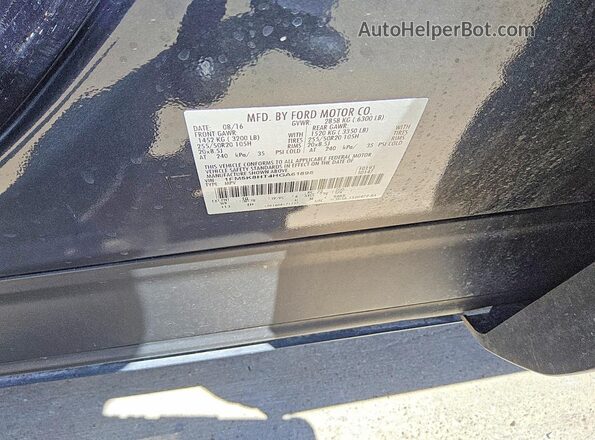 1FM5K8HT4HGA61895 2017 FORD EXPLORER Gray Vista de la etiqueta del VIN