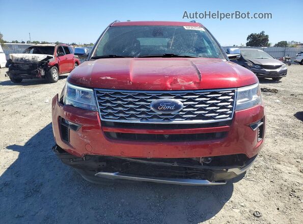 1FM5K8HT4JGA04330 2018 FORD EXPLORER Red Դիմացի տեսք