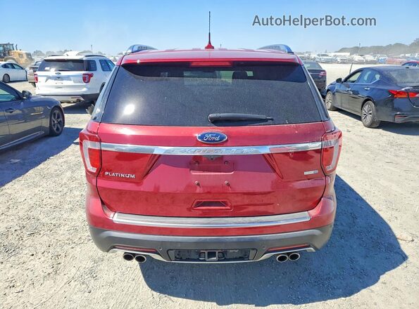 1FM5K8HT4JGA04330 2018 FORD EXPLORER Red Հետևի տեսք