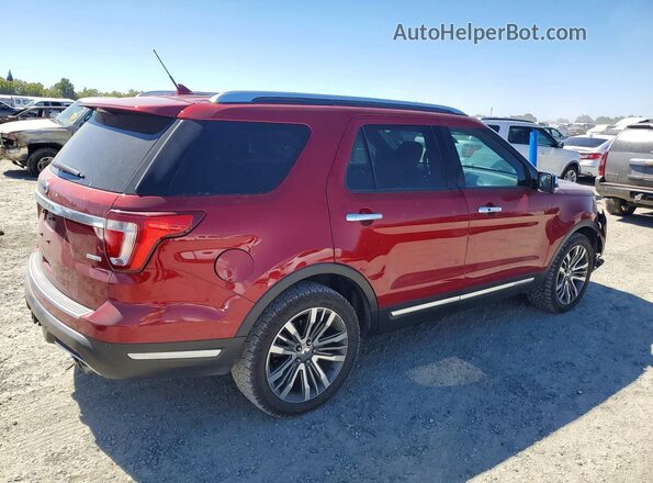 1FM5K8HT4JGA04330 2018 FORD EXPLORER Red Հետևի աջ