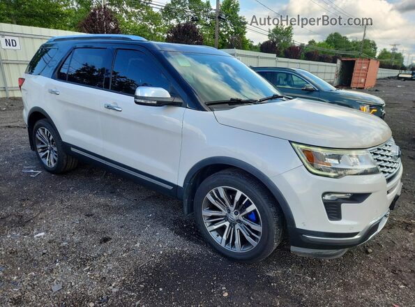 1FM5K8HT4JGB24628 2018 FORD EXPLORER White წინა მარჯვენა