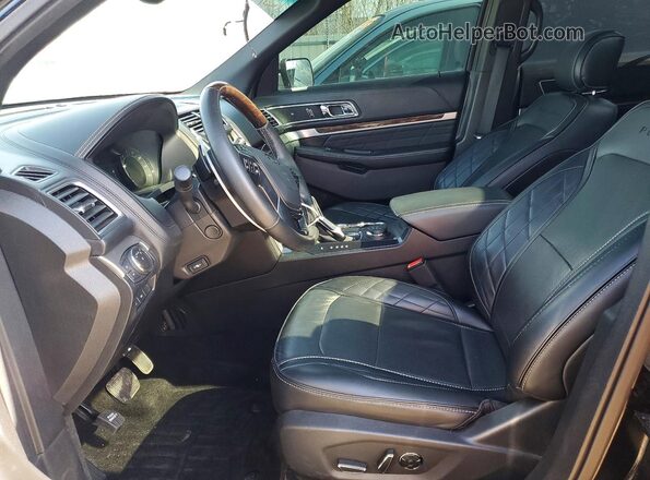 1FM5K8HT5GGC65247 2016 FORD EXPLORER Черный Вид салона спереди