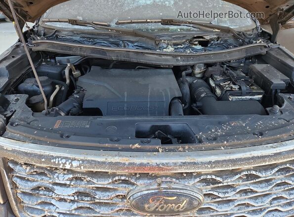 1FM5K8HT5HGA22815 2017 FORD EXPLORER Black Vista del compartimento del motor