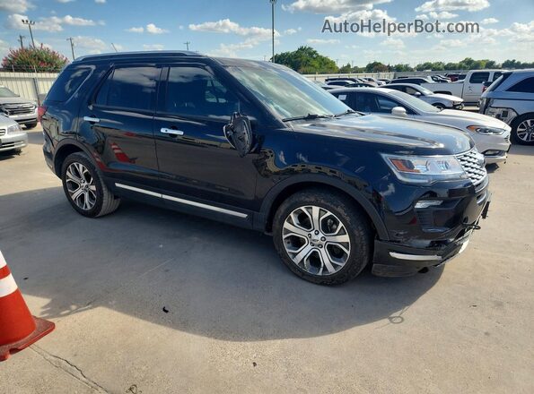 1FM5K8HT5JGB54673 2018 FORD EXPLORER Black Передня права чверть