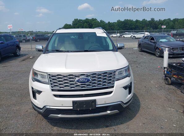 1FM5K8HT5JGB63485 2018 FORD EXPLORER White Вид щитка приладів