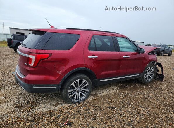 1FM5K8HT5JGC87711 2018 FORD EXPLORER Red Tył prawy