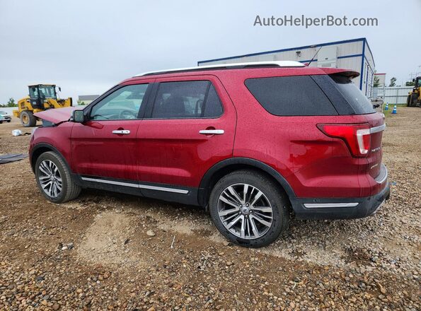 1FM5K8HT5JGC87711 2018 FORD EXPLORER Red Tył lewy