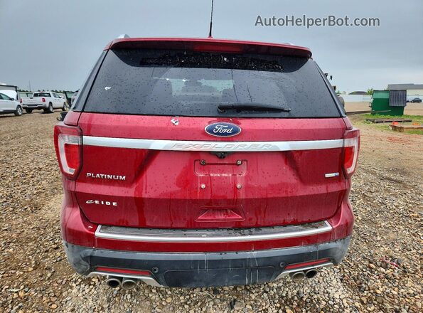 1FM5K8HT5JGC87711 2018 FORD EXPLORER Red Widok z tyłu