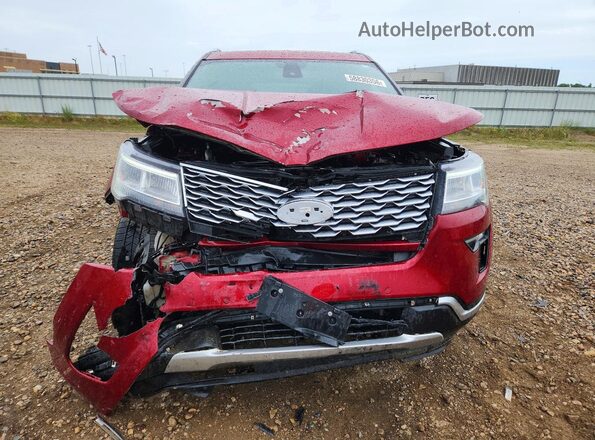 1FM5K8HT5JGC87711 2018 FORD EXPLORER Red Widok z przodu