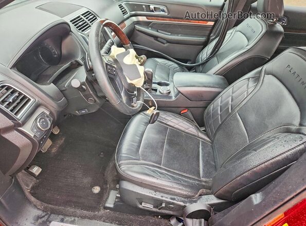 1FM5K8HT5JGC87711 2018 FORD EXPLORER Red Widok wnętrza z przodu