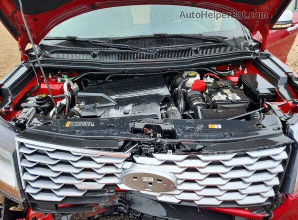 1FM5K8HT5JGC87711 2018 FORD EXPLORER Red Widok komory silnika