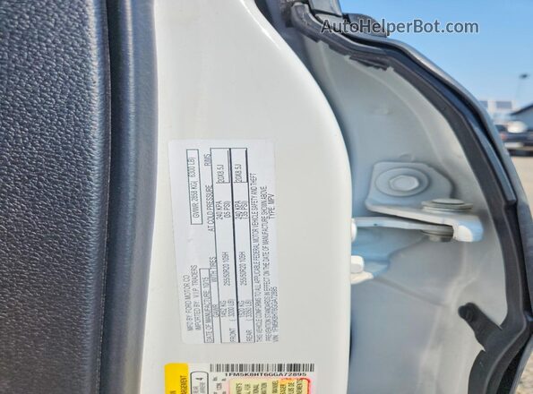 1FM5K8HT6GGA72895 2016 FORD EXPLORER White VIN sticker view