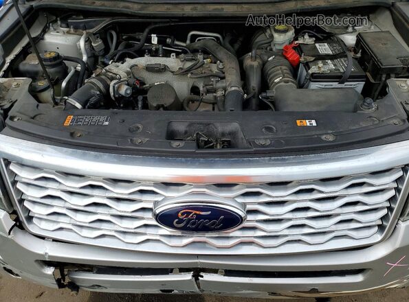 1FM5K8HT6HGD17423 2017 FORD EXPLORER Серебряный Вид подкапотного пространства