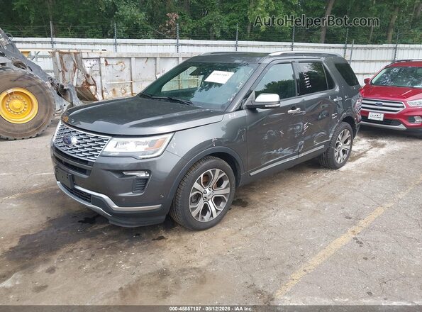 1FM5K8HT6JGB85589 2018 FORD EXPLORER Серый Передняя левая четверть