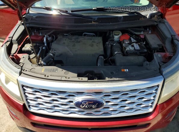 1FM5K8HT7GGB92172 2016 FORD EXPLORER Красный Вид подкапотного пространства