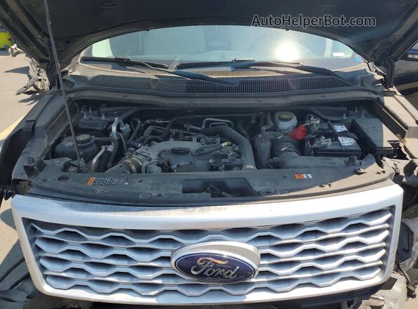 1FM5K8HT8GGB78393 2016 FORD EXPLORER Black Vista del compartimento del motor