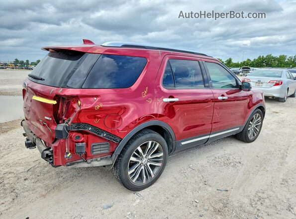 1FM5K8HT8HGC54048 2017 FORD EXPLORER Red Rear right