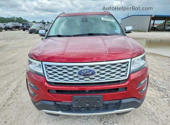 1FM5K8HT8HGC54048 2017 FORD EXPLORER Red Front view