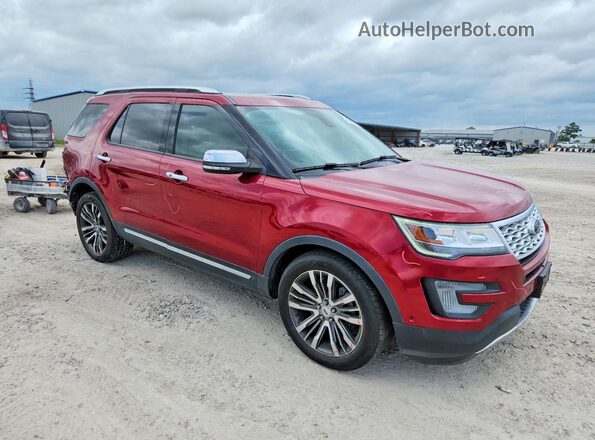 1FM5K8HT8HGC54048 2017 FORD EXPLORER Red Front right