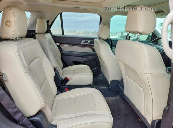 1FM5K8HT8HGC54048 2017 FORD EXPLORER Red Rear seats view